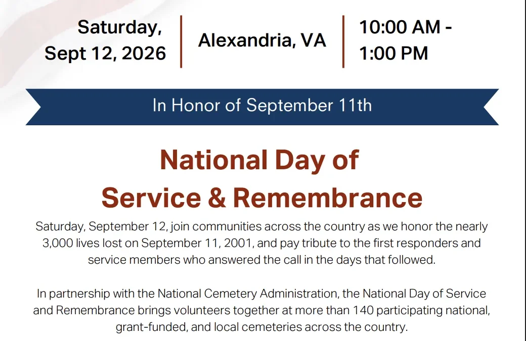 Alexandria National Cemetery: National Day of Service and Remembrance